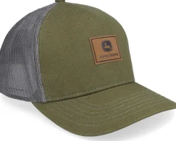 Quilted Foam-backed Canvas Olive/Charcoal Trucker - John Deere