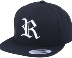 R Letter 3D Black Snapback - Iconic
