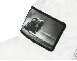 Racing Motorcycle Bike Velvet White A-Frame Trucker - Calza Pennello