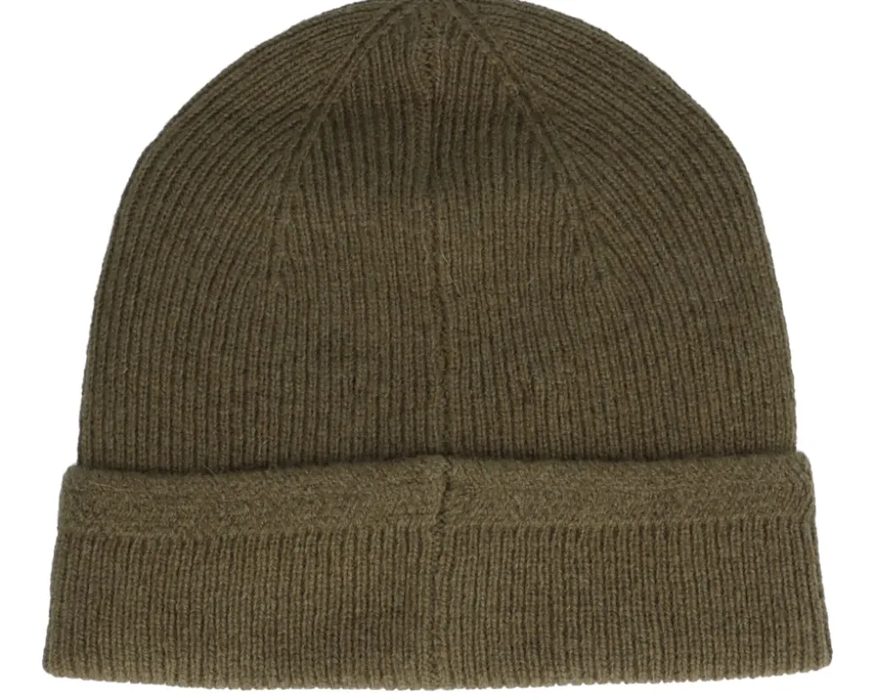 Racked Rib Beanie Olive Cuff - Lyle & Scott