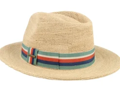 Raffia Crochet Beige Traveller Straw Hat - Stetson