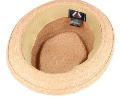 Raffia Diamond Crown Straw Pork Pie - Jaxon & James