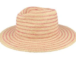 Raffia Fedora Pink/Linen Straw Hat - Seeberger