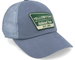 Raglan Bones Yellowstone National Park St. Blue Trucker - American Needle