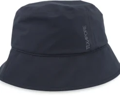 Rain Hat Black Bucket - Jack Wolfskin