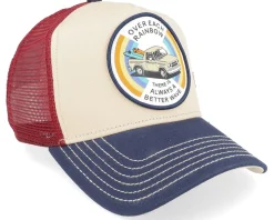 Rainbow Beige/Blue/Wine Trucker - Coastal