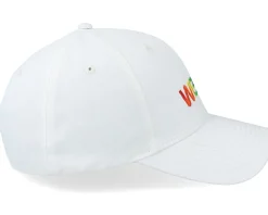 Rainbow Embroidered Logo Baseball Hat White Adjustable - Wesc