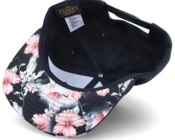 Rainbow Lips Black/Floral Snapback - Iconic