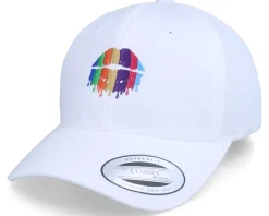Rainbow Lips White Curved Adjustable - Iconic