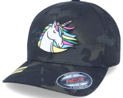 Rainbow Unicorn Black Camo Flexfit - Unicorns