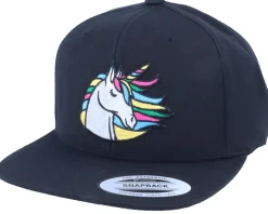 Rainbow Unicorn Black Snapback - Unicorns