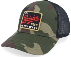 Rainier Twill Valin Ptch Camo/Black Trucker - American Needle