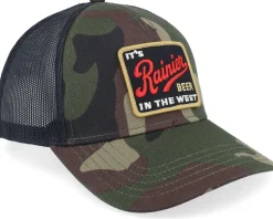 Rainier Twill Valin Ptch Camo/Black Trucker - American Needle