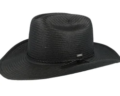 Range Straw Cowboy Hat Black Straw Hat - Brixton