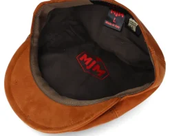 Rebel Nappa Wax Cognac Brown Flat Cap - MJM Hats