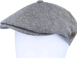 Rebel Silk/Wool Grey Flat Cap - MJM Hats
