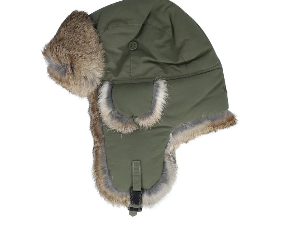 Recycled Taslan Army/Hare Trapper - MJM Hats