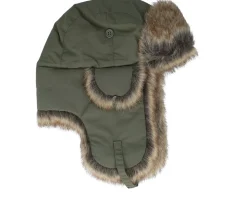 Recycled Tasl/Faux Fur Army/Natural Trapper - MJM Hats