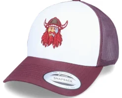 Red Beard Viking Logo White/Maroon Trucker - Vikings