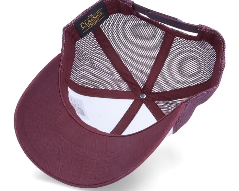 Red Beard Viking Logo White/Maroon Trucker - Vikings