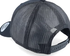 Red Fish Hook Logo Black Trucker - Skillfish