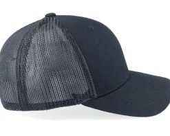 Red Fish Hook Logo Black Trucker - Skillfish
