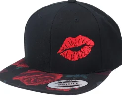 Red Lipstick Kiss Black/Rose Snapback - Iconic