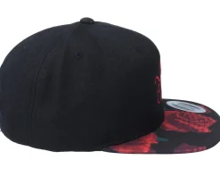 Red Octopus Silhouette Black/Rose Snapback - Iconic