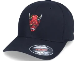 Red Oni Demon Mask Black Flexfit - Iconic