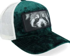 Red Panda Big Patch Velvet Green/Ivory Trucker - Calza Pennello