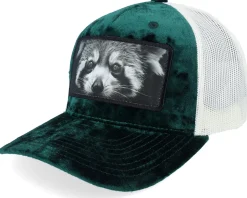 Red Panda Big Patch Velvet Green/Ivory Trucker - Calza Pennello