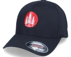 Red Pine Tree Logo Black Flexfit - Iconic