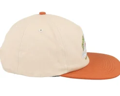 Retreat Cap Unbleached Beige/Orange Snapback - Santa Cruz