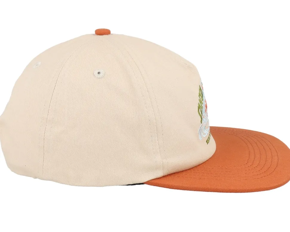 Retreat Cap Unbleached Beige/Orange Snapback - Santa Cruz