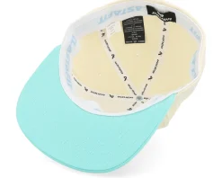 Retro 2 tone Hat Natural/Aqua Fitted - Bauer