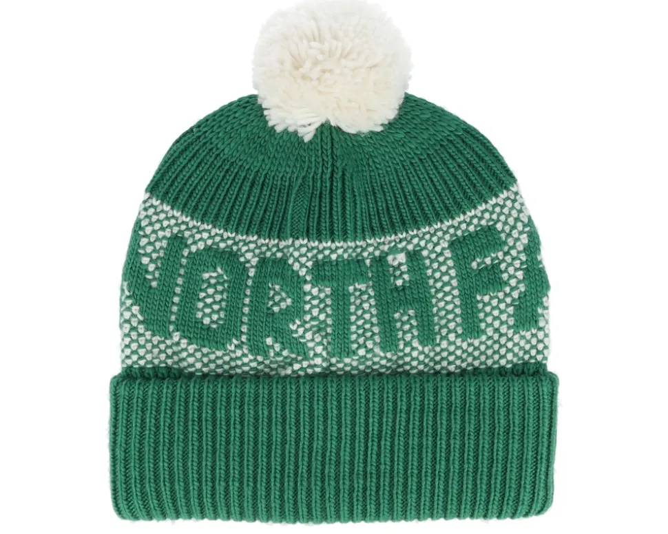 Retro Cabin Beanie Evergreen/White Pom - The North Face