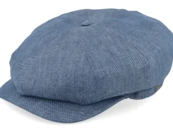 Retro Cap Denim Blue Newsboy Flat Cap - Wigéns