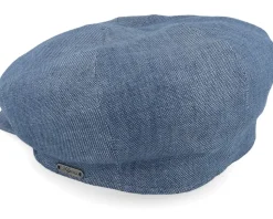 Retro Cap Denim Blue Newsboy Flat Cap - Wigéns