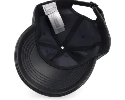 Retro Fake Leather Cap Black Dad Cap - Karl Kani