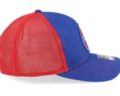 Retro Fishing Logo 112 Split Royal/Red Trucker - Skillfish