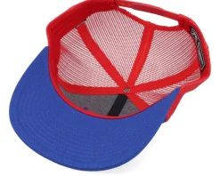 Retro Fishing Logo 112 Split Royal/Red Trucker - Skillfish
