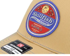 Retro Fishing Logo 112 Split Biscuit/True Blue Trucker - Skillfish