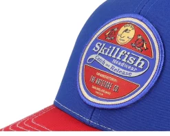 Retro Fishing Logo 312 Tri Royal/White/Red Trucker - Skillfish