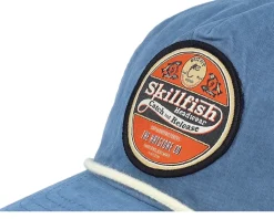 Retro Fishing Logo Bachelor Legion Blue/Sand/Cream Trucker - Skillfish
