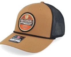Retro Fishing Logo Bachelor Legion Blue/Sand/Cream Trucker - Skillfish