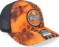Retro Fishing Logo 112p Kryptek Inferno/Black Trucker - Skillfish