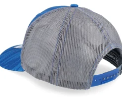 Retro Fishing Logo 112p Streak Royal Camo/Charcoal Trucker - Skillfish