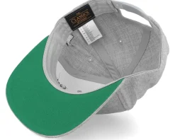 Retro Script 3D Logo Heather Grey Snapback - Bearded Man