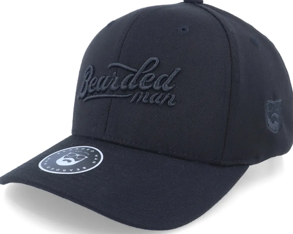 Retro Script 3D Logo Heather Grey Snapback - Bearded Man