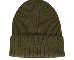 Ribbed Beanie Olive Cuff - Lyle & Scott